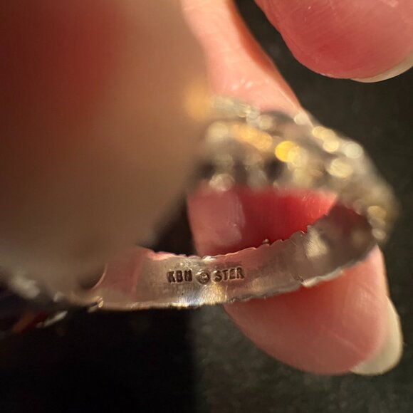 Winter Sale!! KBN Kabana Sterling Ring with Garnet Stone Size 5.25 - Picture 5 of 5